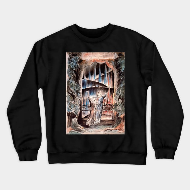 dante and virgil at the gates of hell - William Blake Crewneck Sweatshirt by Kollagio